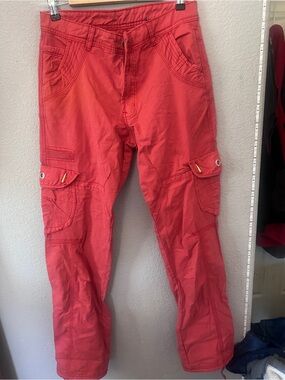 Red-Orangey Utility/Hiking type pants Cargo Pants with Branded Hang Tag